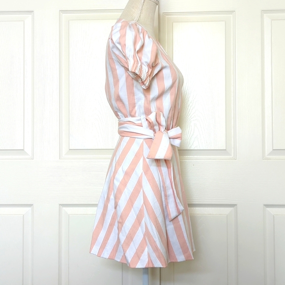 LPA by Revolve Striped Pink and White Wrap Dress - Picture 3 of 5